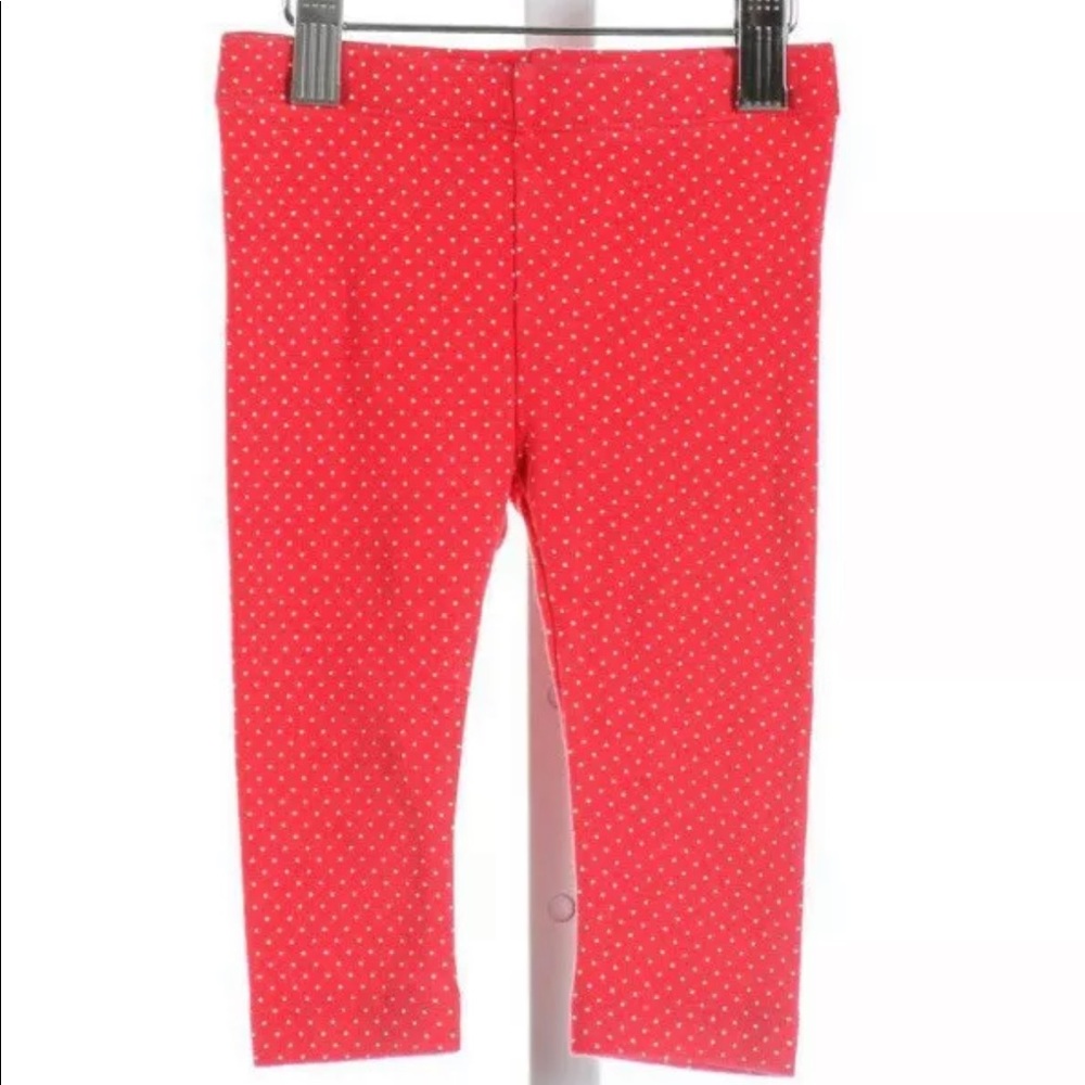 Tea collection pink polka dot legging crop 2 T